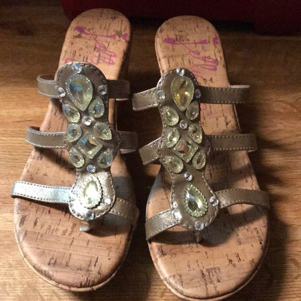 Jellypop pewter sandals